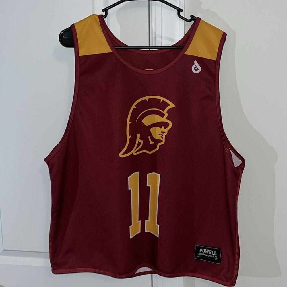 Game Practice USC Southern Call Trojans #11 Lacrosse LAX  Jersey XL/L Reversible